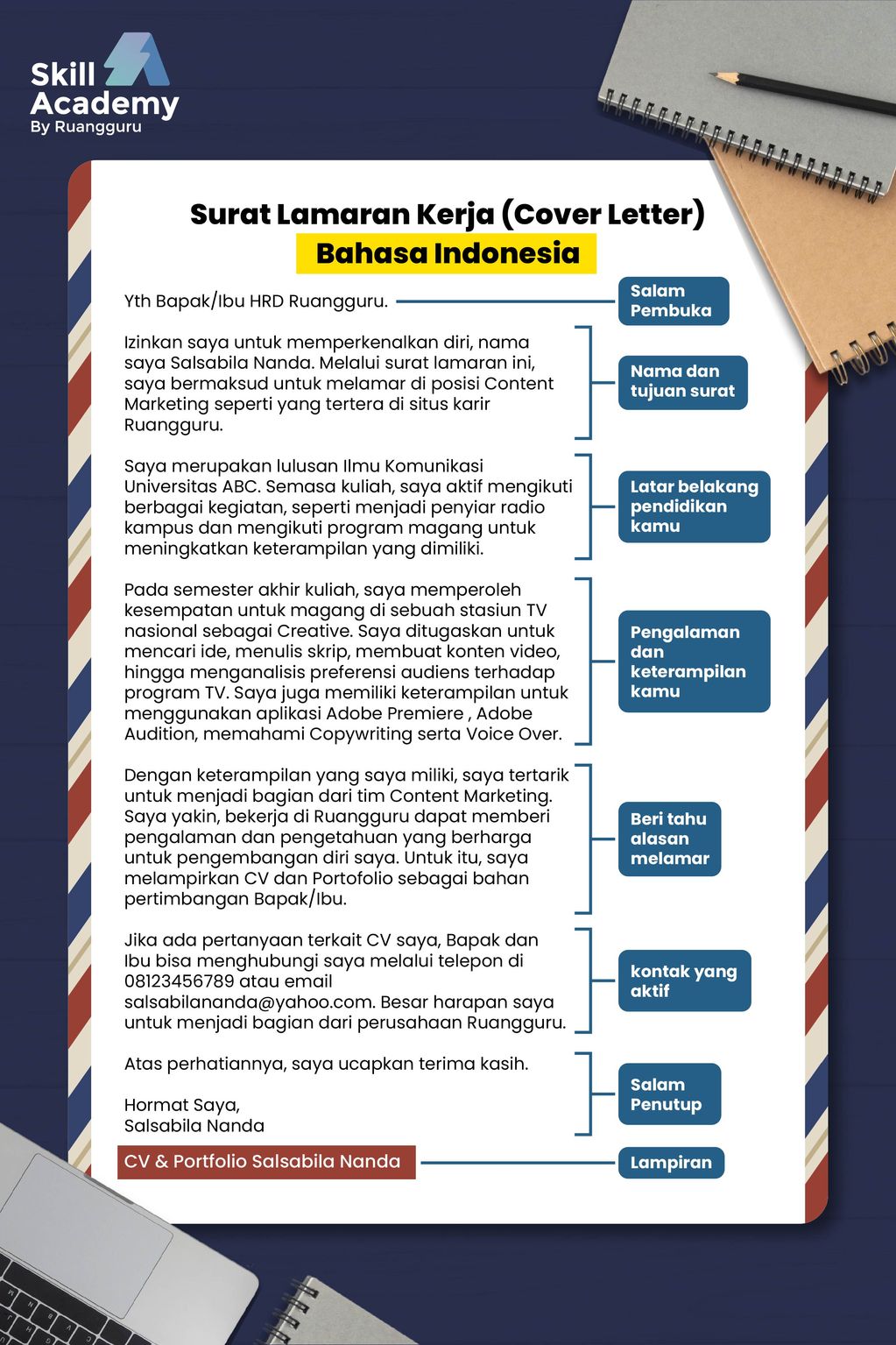 apa bedanya cover letter dengan surat lamaran